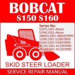 Bobcat S150 S160 Skid Steer Loader Service Manual PDF SN 529711001-AC3211001